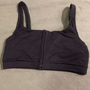 Victoria's Secret Black Sports Bra with Front Zipper